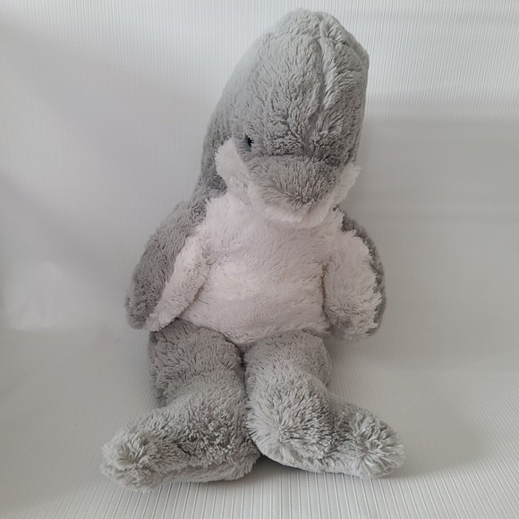 Bear Factory Dolphin Plush Gray Stuffed Animal Vintage Bean Bag Toy With Shirt - Picture 11 of 16